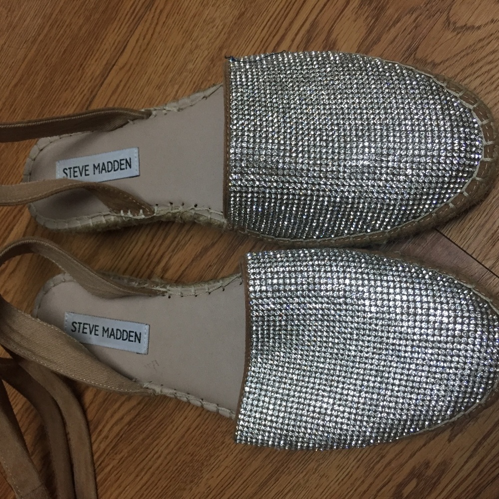 Steve Madden Woman's Espadrille with crystal cover